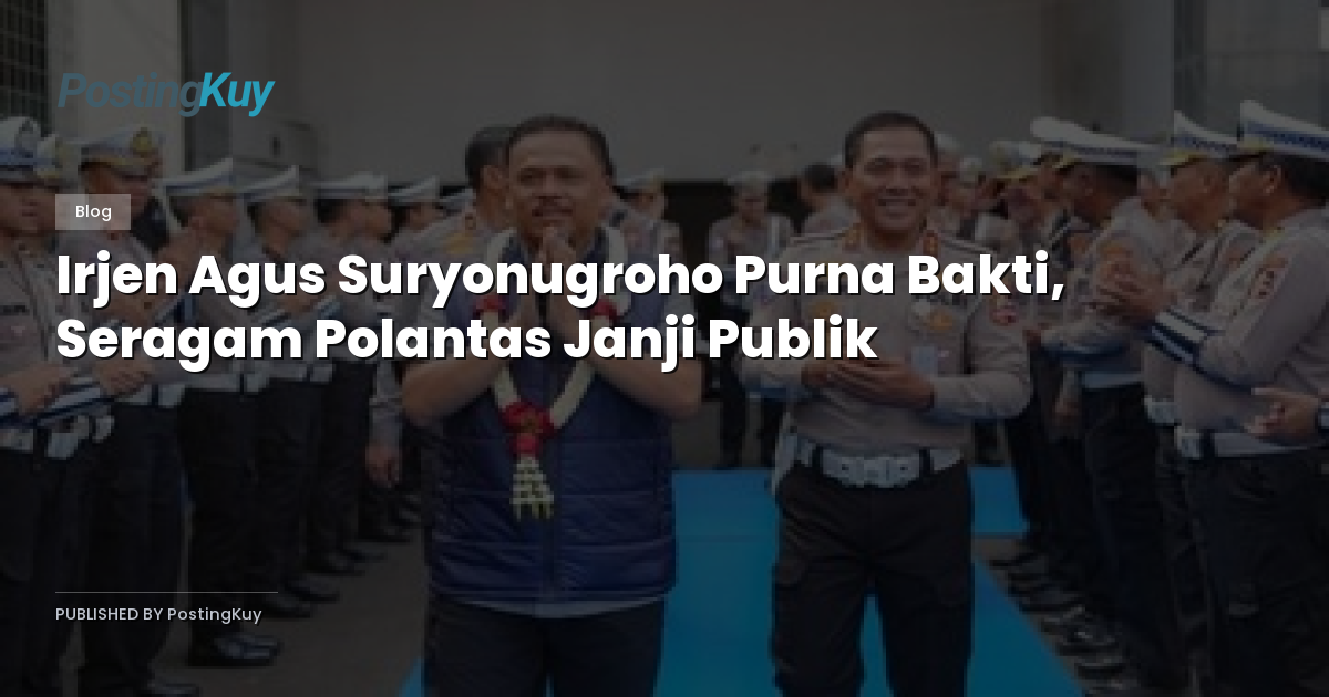 Irjen Agus Suryonugroho Purna Bakti, Seragam Polantas Janji Publik