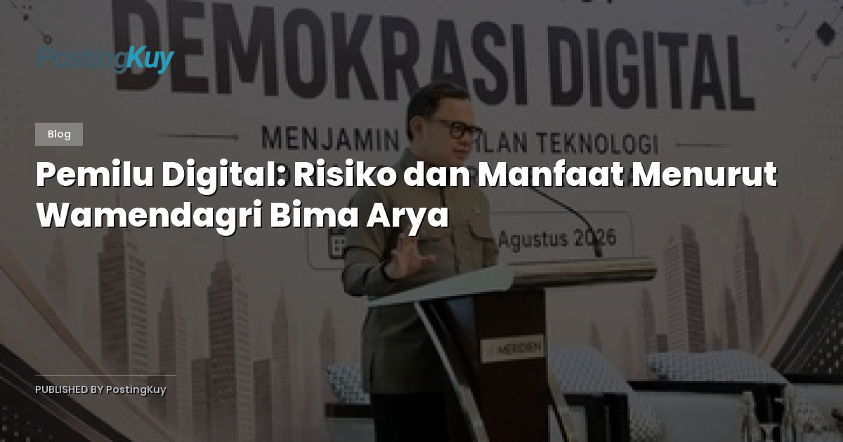 Pemilu Digital: Risiko dan Manfaat Menurut Wamendagri Bima Arya