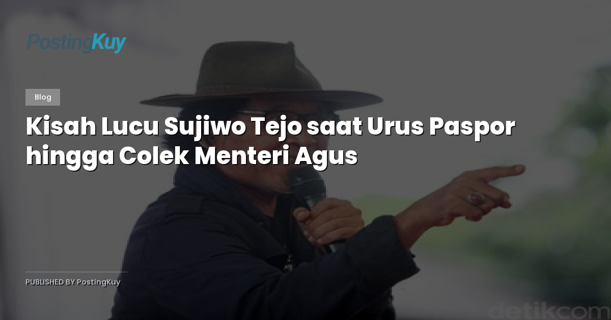 Kisah Lucu Sujiwo Tejo saat Urus Paspor hingga Colek Menteri Agus