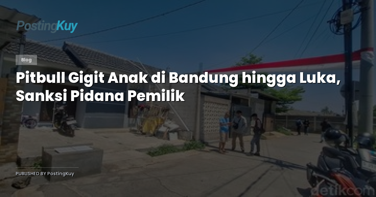 Pitbull Gigit Anak di Bandung hingga Luka, Sanksi Pidana Pemilik