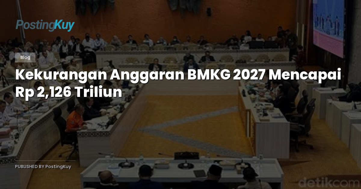 Kekurangan Anggaran BMKG 2027 Mencapai Rp 2,126 Triliun