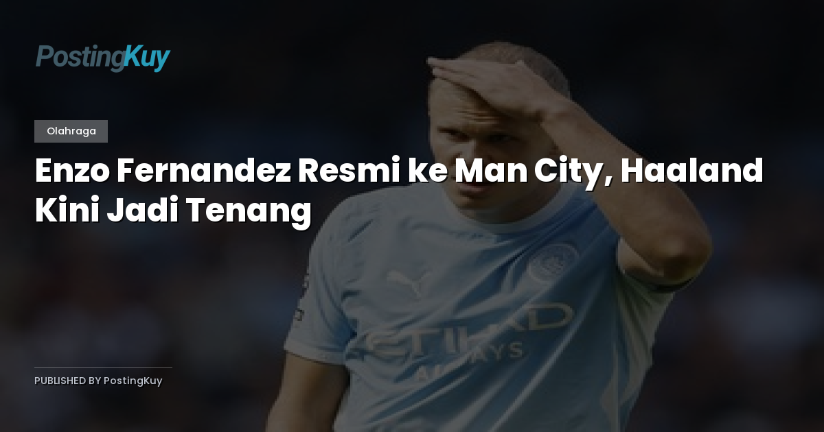 Enzo Fernandez Resmi ke Man City, Haaland Kini Jadi Tenang