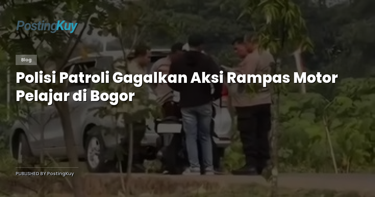 Polisi Patroli Gagalkan Aksi Rampas Motor Pelajar di Bogor
