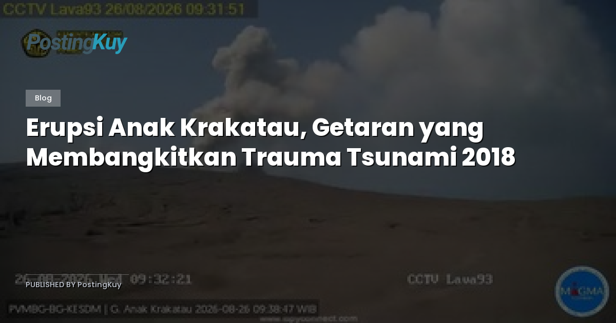 Erupsi Anak Krakatau, Getaran yang Membangkitkan Trauma Tsunami 2018