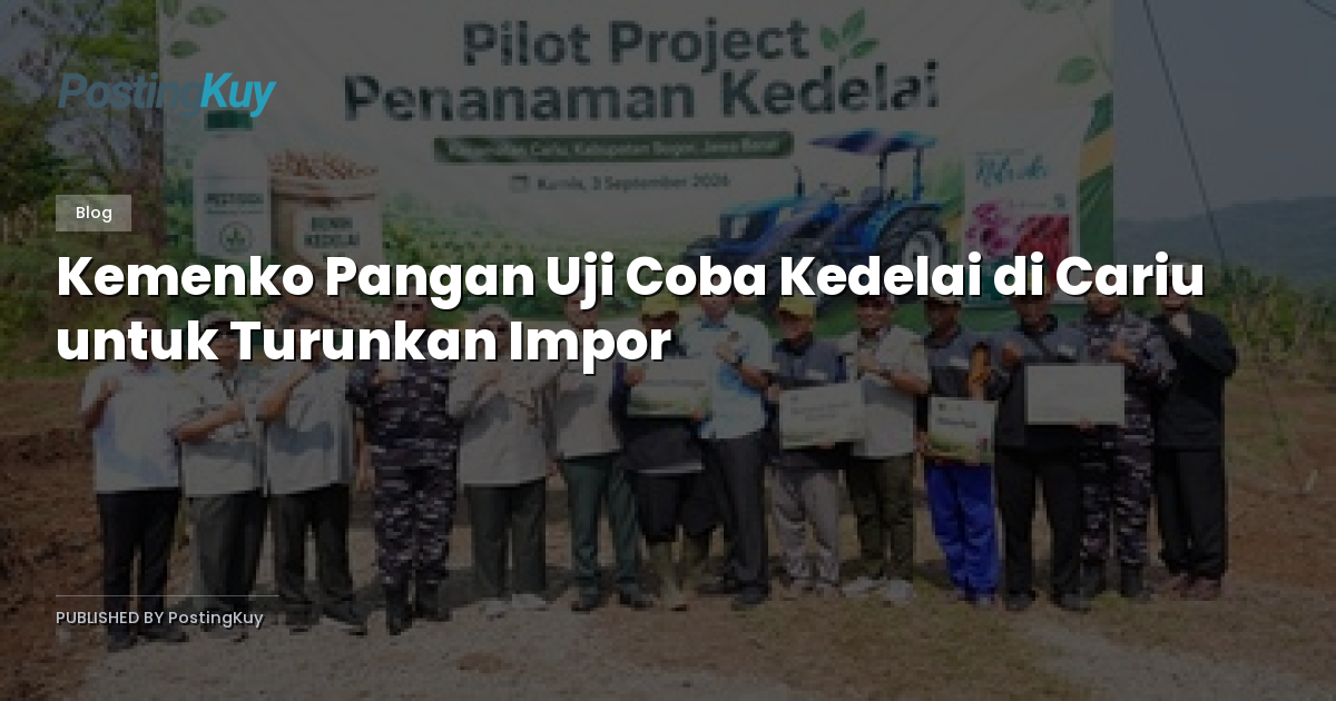 Kemenko Pangan Uji Coba Kedelai di Cariu untuk Turunkan Impor