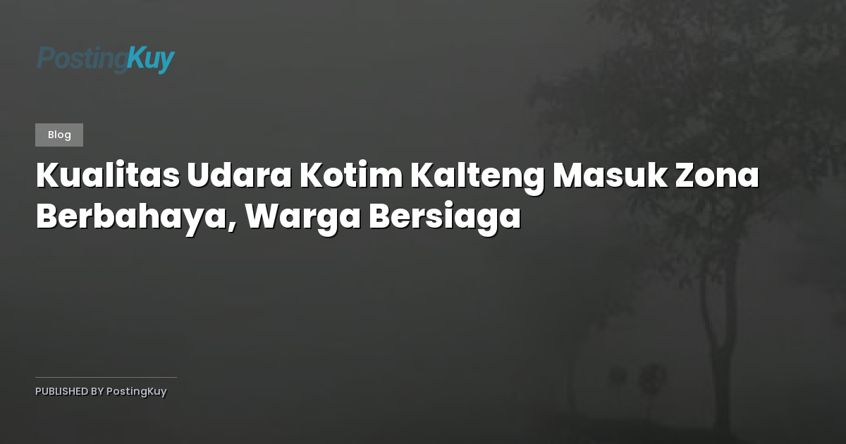 Kualitas Udara Kotim Kalteng Masuk Zona Berbahaya, Warga Bersiaga