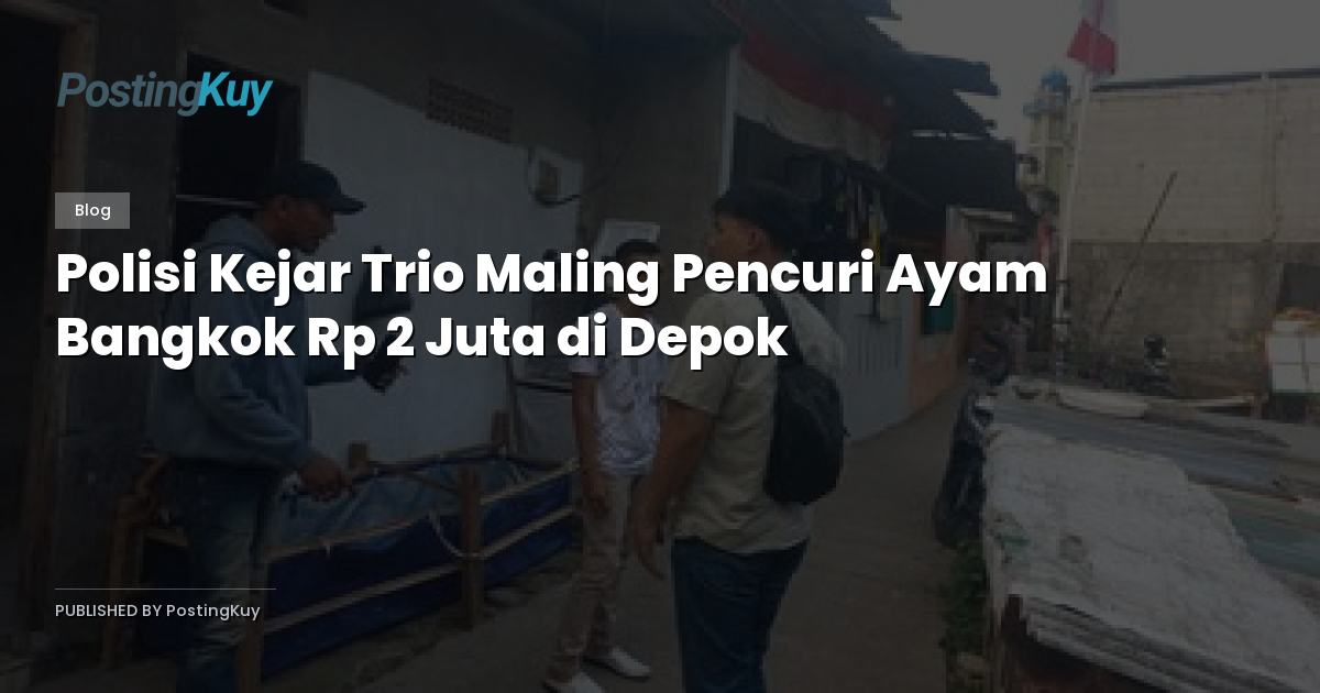 Polisi Kejar Trio Maling Pencuri Ayam Bangkok Rp 2 Juta di Depok