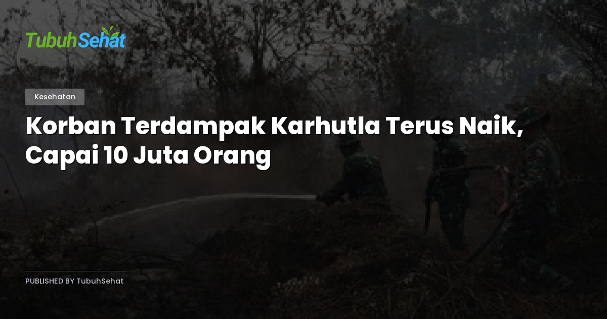 Korban Terdampak Karhutla Terus Naik, Capai 10 Juta Orang