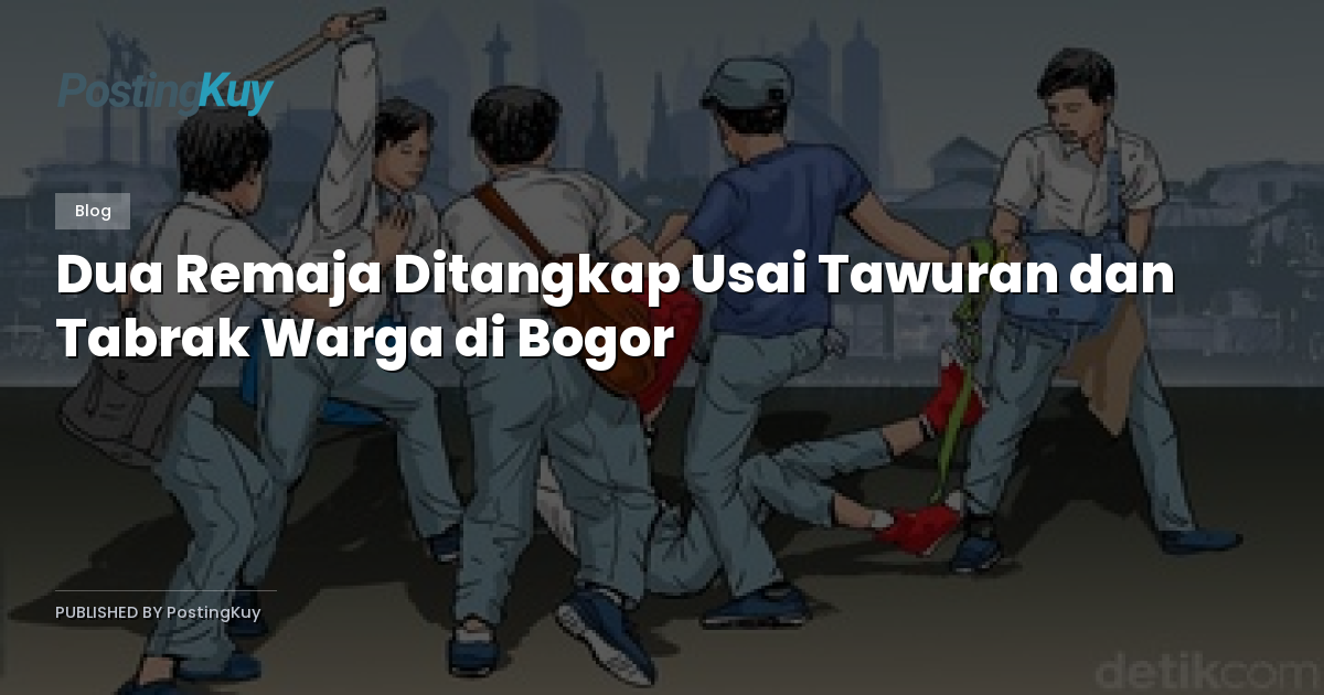 Dua Remaja Ditangkap Usai Tawuran dan Tabrak Warga di Bogor