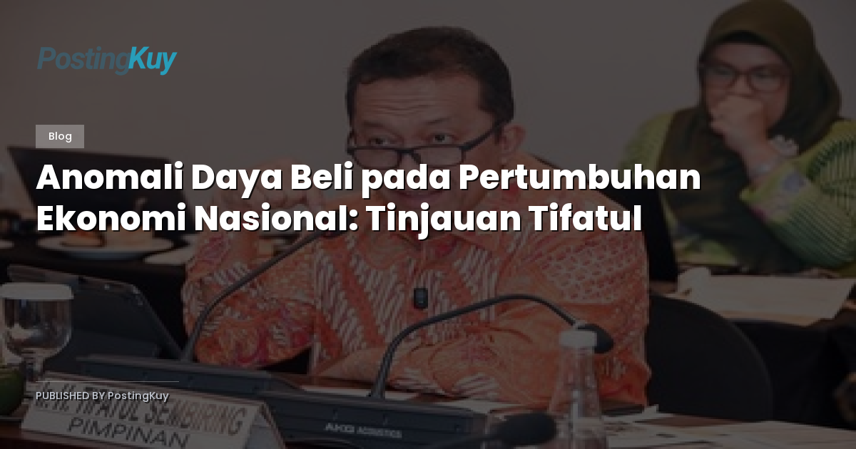 Anomali Daya Beli pada Pertumbuhan Ekonomi Nasional: Tinjauan Tifatul