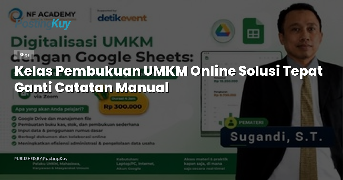 Kelas Pembukuan UMKM Online Solusi Tepat Ganti Catatan Manual