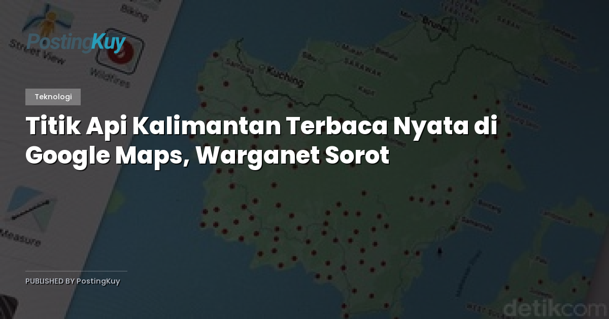 Titik Api Kalimantan Terbaca Nyata di Google Maps, Warganet Sorot