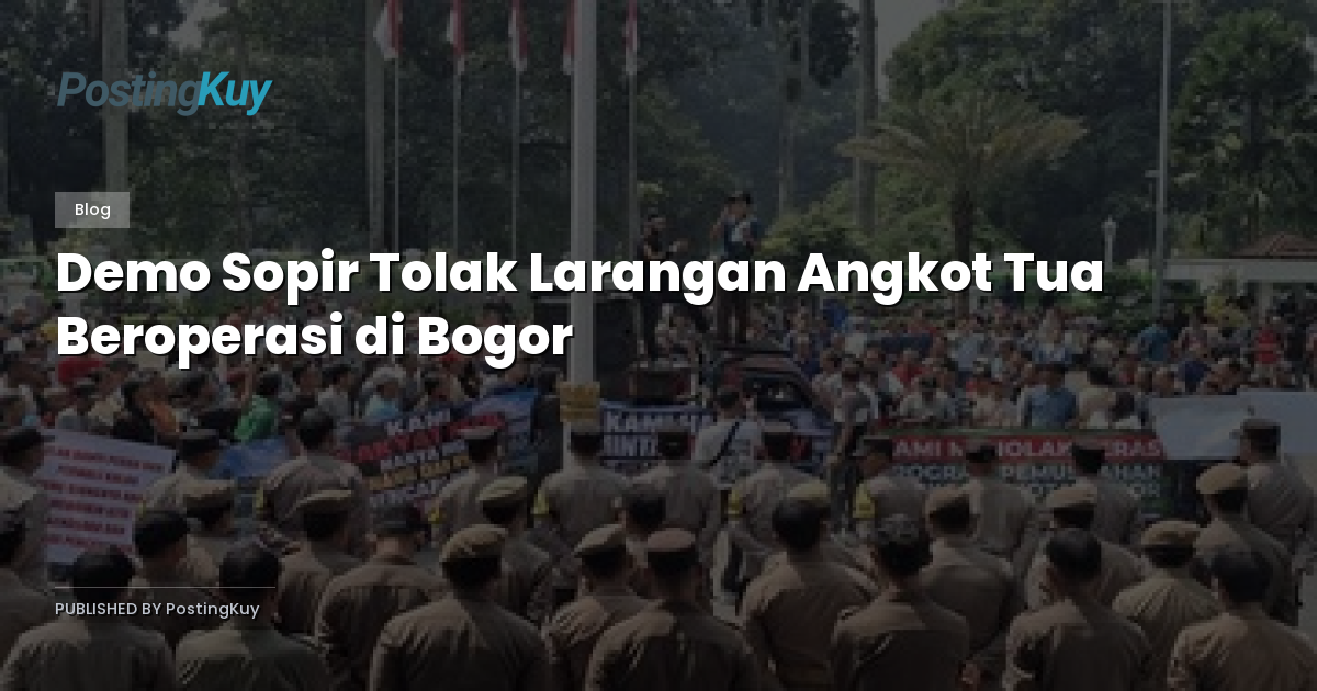 Demo Sopir Tolak Larangan Angkot Tua Beroperasi di Bogor