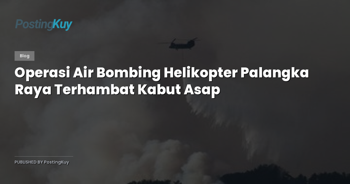 Operasi Air Bombing Helikopter Palangka Raya Terhambat Kabut Asap