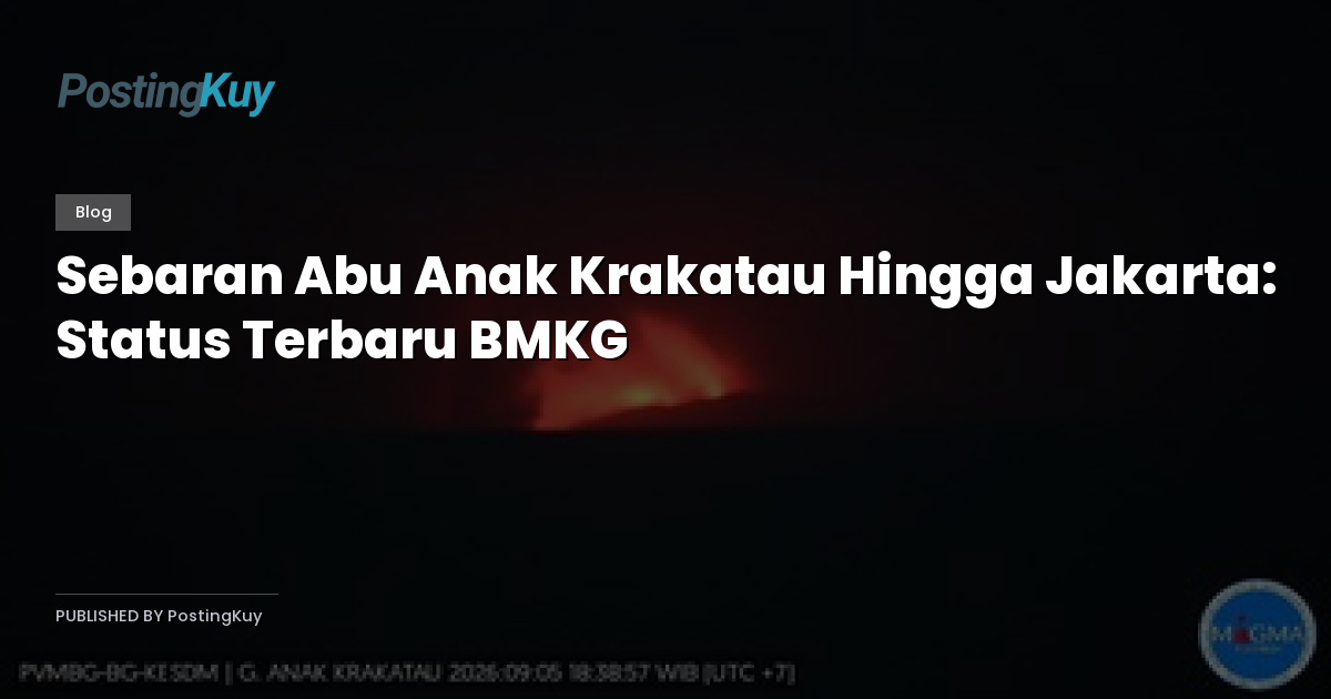 Sebaran Abu Anak Krakatau Hingga Jakarta: Status Terbaru BMKG