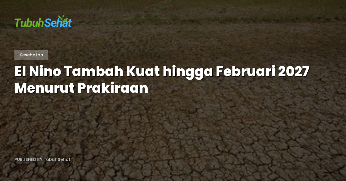 El Nino Tambah Kuat hingga Februari 2027 Menurut Prakiraan