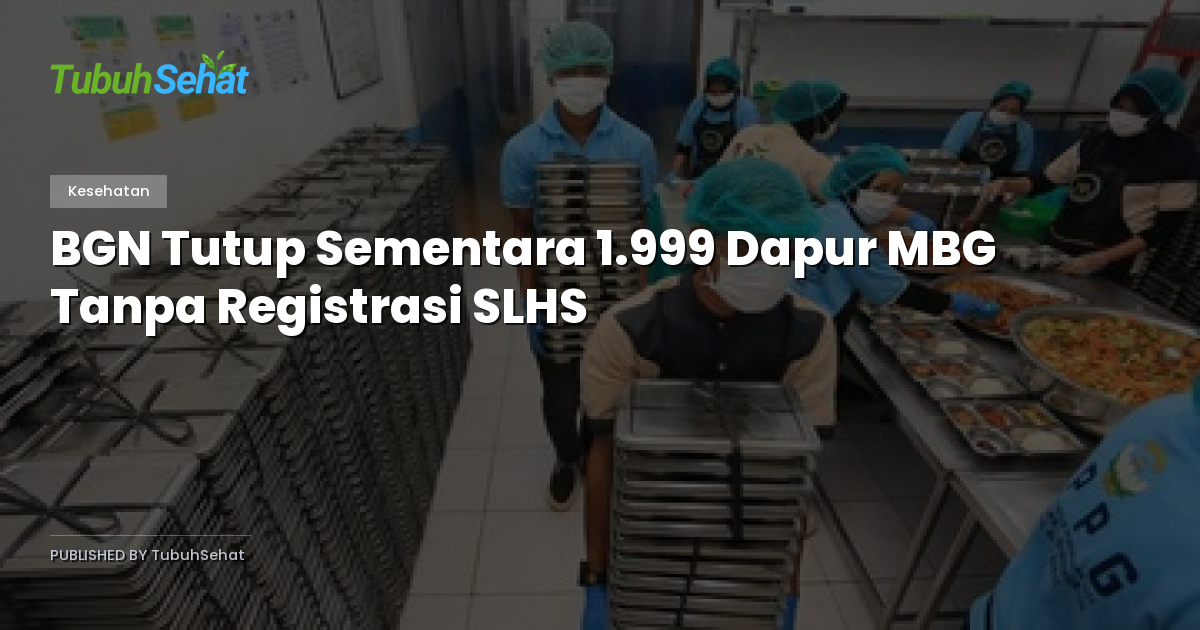 BGN Tutup Sementara 1.999 Dapur MBG Tanpa Registrasi SLHS