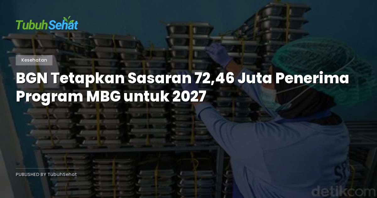 BGN Tetapkan Sasaran 72,46 Juta Penerima Program MBG untuk 2027