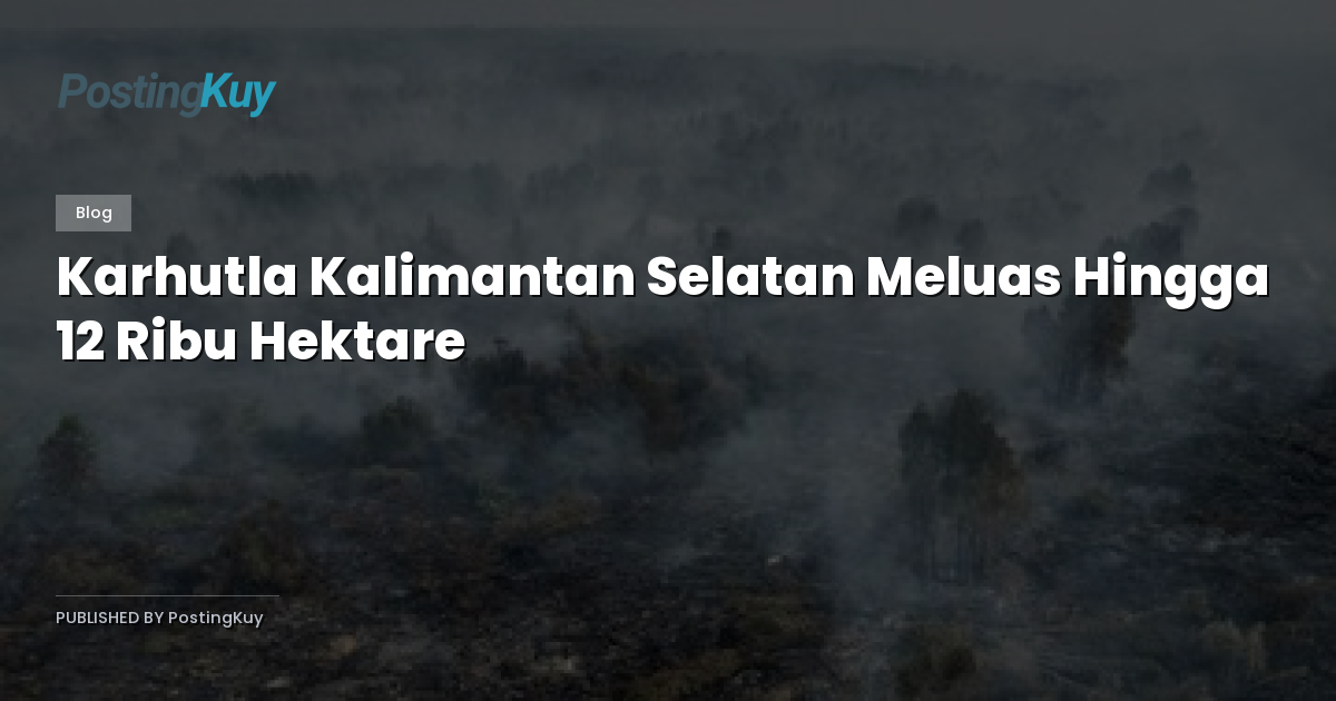 Karhutla Kalimantan Selatan Meluas Hingga 12 Ribu Hektare