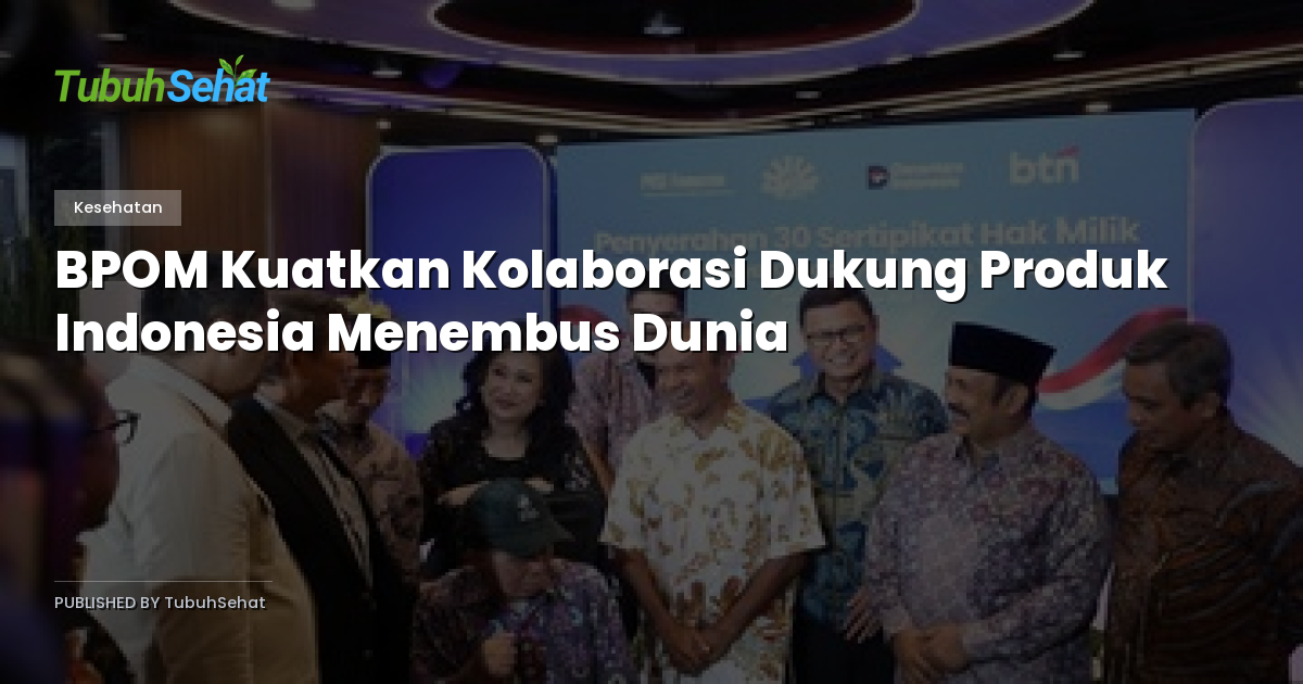 BPOM Kuatkan Kolaborasi Dukung Produk Indonesia Menembus Dunia