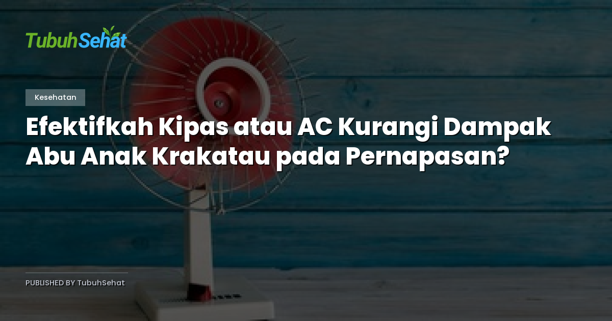 Efektifkah Kipas atau AC Kurangi Dampak Abu Anak Krakatau pada Pernapasan?