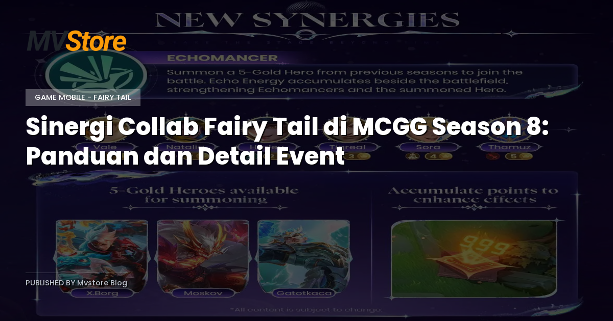 Sinergi Collab Fairy Tail di MCGG Season 8: Panduan dan Detail Event