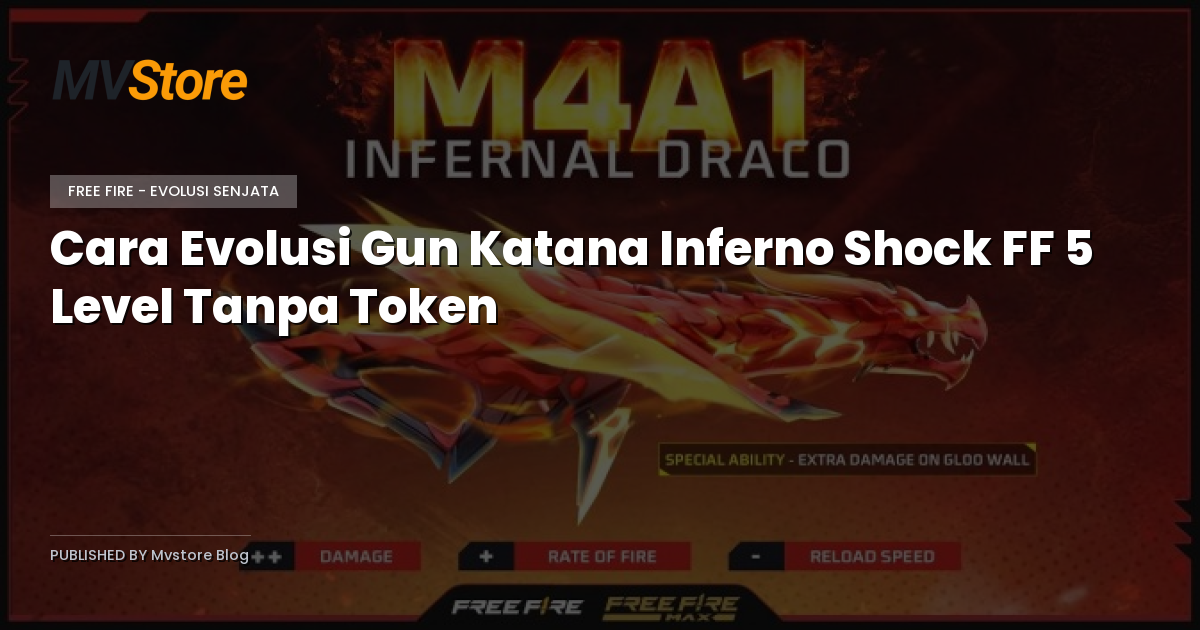 Cara Evolusi Gun Katana Inferno Shock FF 5 Level Tanpa Token