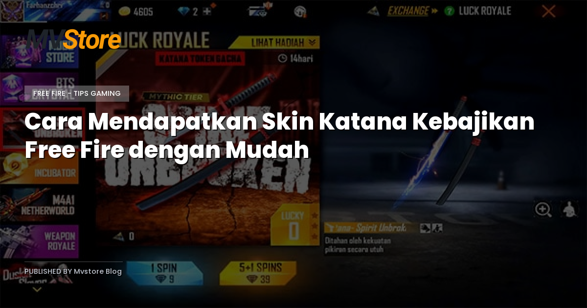 Cara Mendapatkan Skin Katana Kebajikan Free Fire dengan Mudah