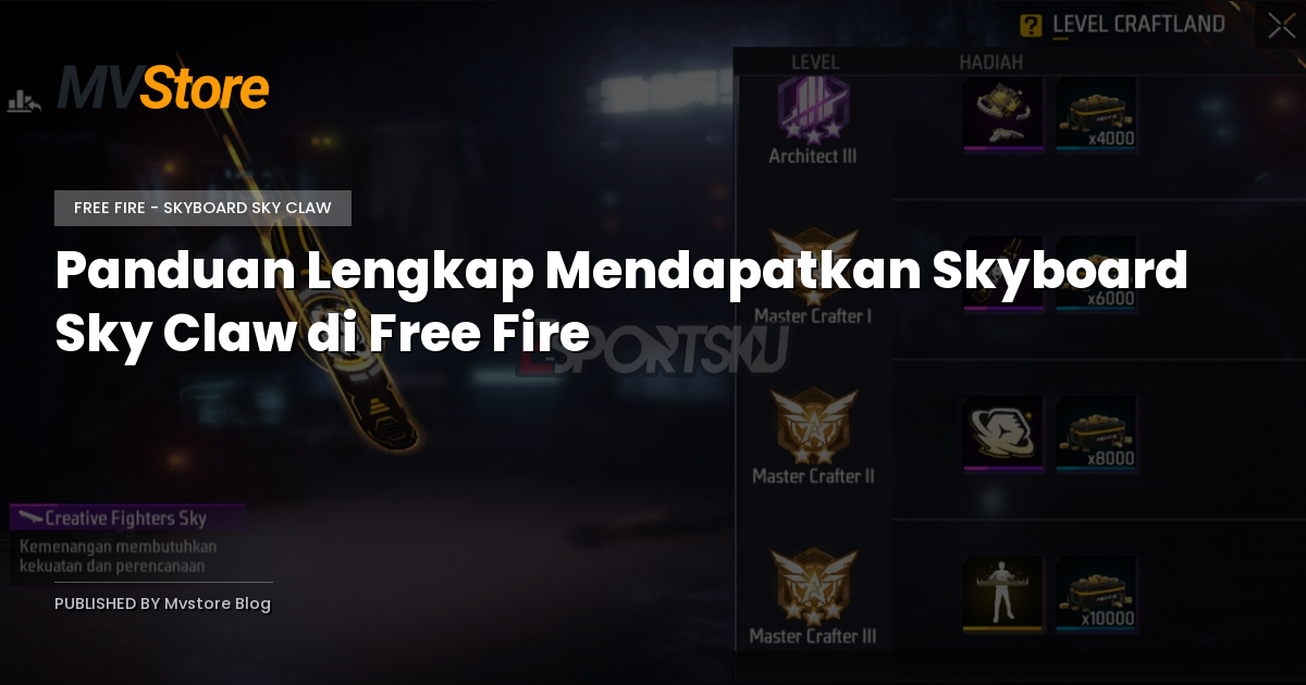 Panduan Lengkap Mendapatkan Skyboard Sky Claw di Free Fire