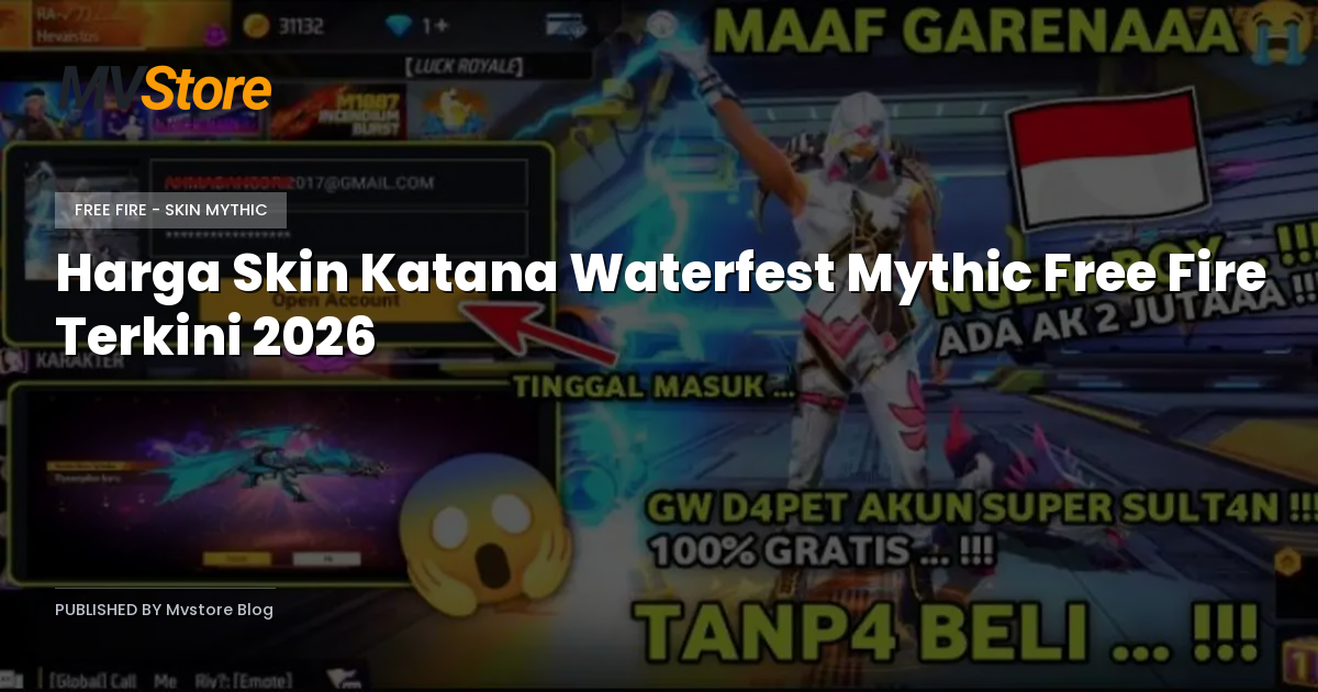 Harga Skin Katana Waterfest Mythic Free Fire Terkini 2026