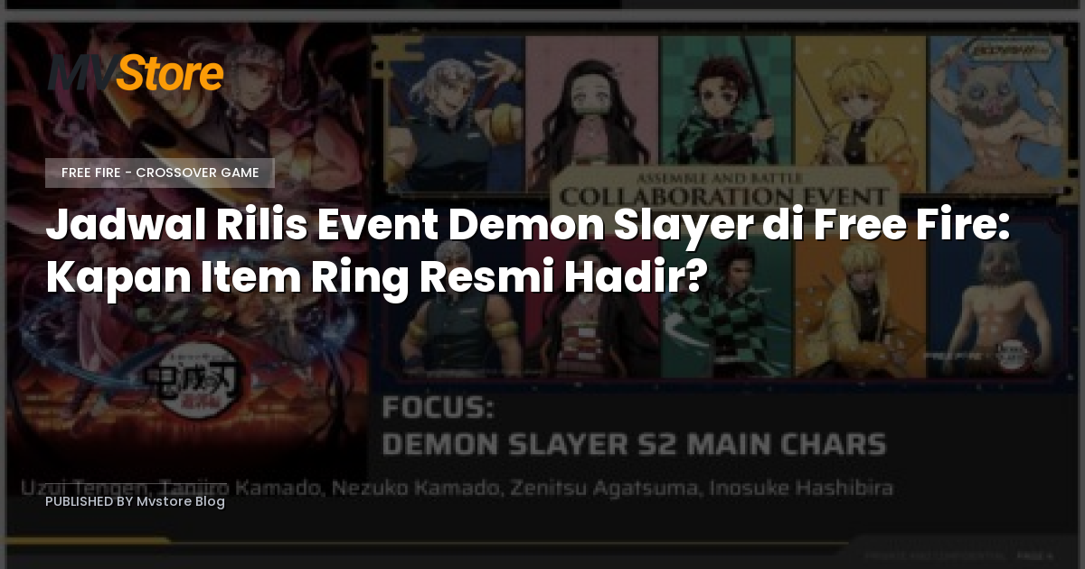 Jadwal Rilis Event Demon Slayer di Free Fire: Kapan Item Ring Resmi Hadir?
