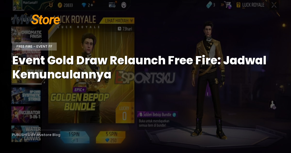 Event Gold Draw Relaunch Free Fire: Jadwal Kemunculannya