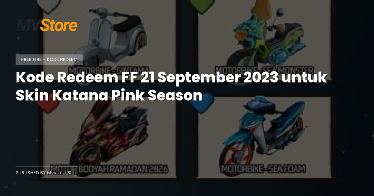 Kode Redeem FF 21 September 2023 untuk Skin Katana Pink Season