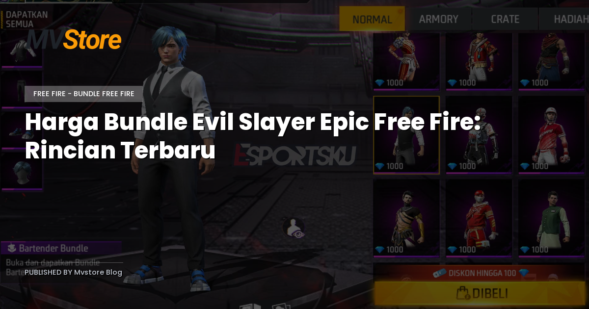 Harga Bundle Evil Slayer Epic Free Fire: Rincian Terbaru