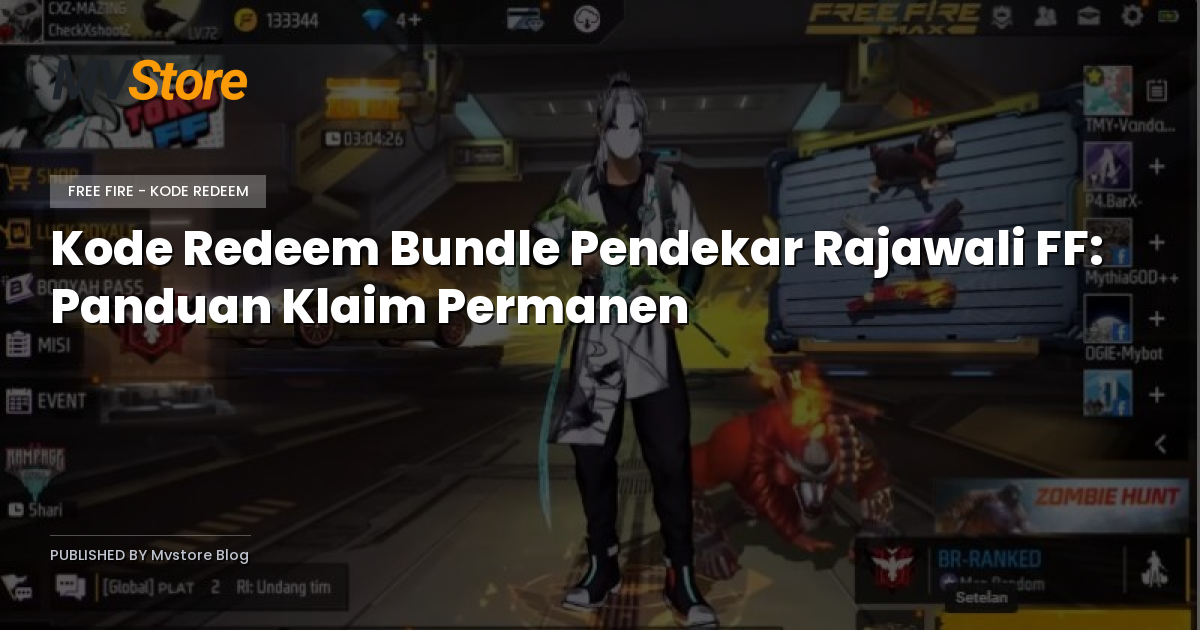 Kode Redeem Bundle Pendekar Rajawali FF: Panduan Klaim Permanen