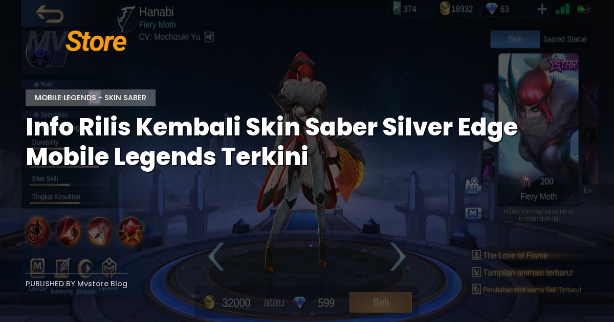Info Rilis Kembali Skin Saber Silver Edge Mobile Legends Terkini