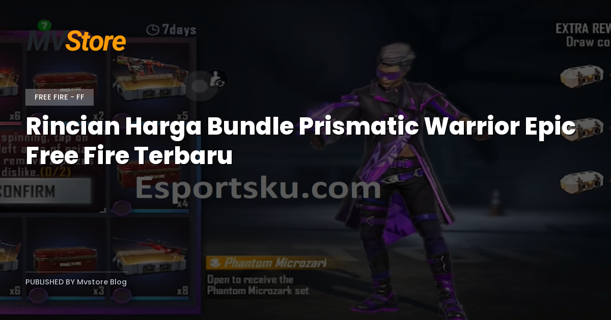 Rincian Harga Bundle Prismatic Warrior Epic Free Fire Terbaru