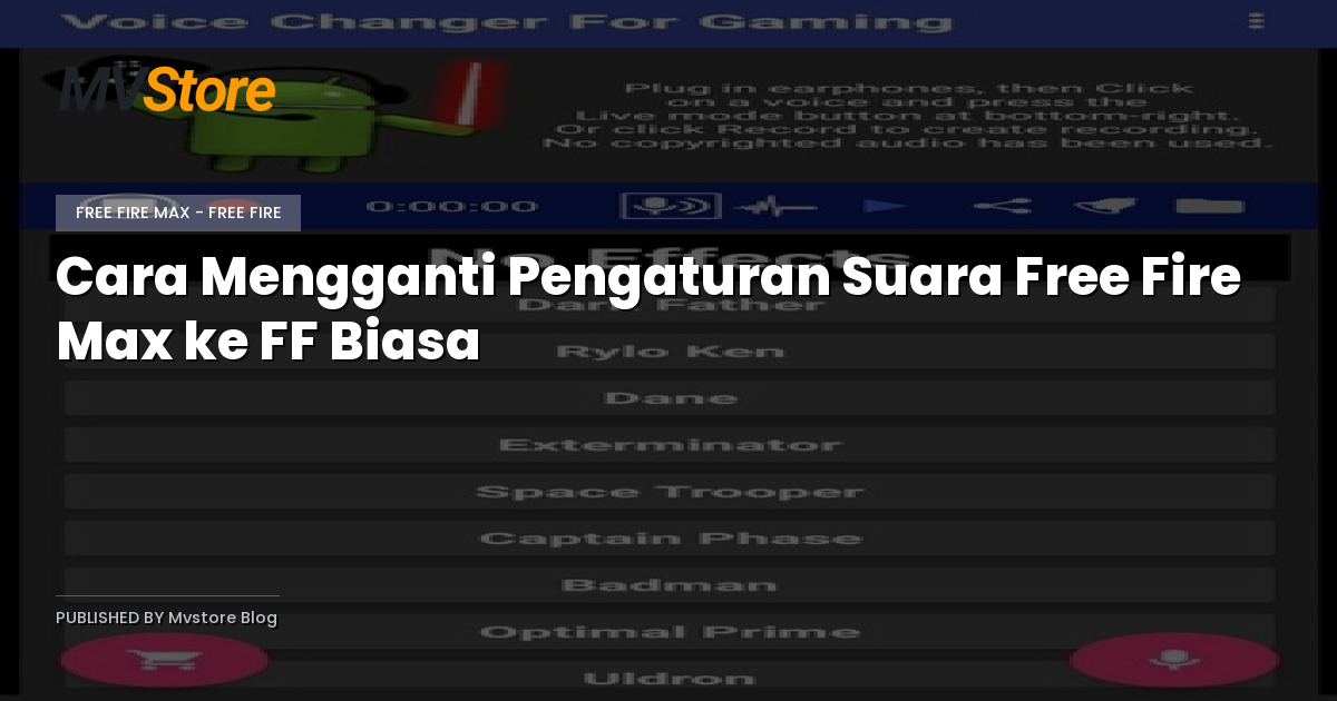 Cara Mengganti Pengaturan Suara Free Fire Max ke FF Biasa