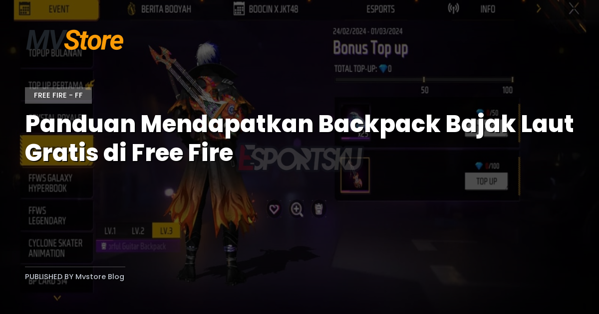 Panduan Mendapatkan Backpack Bajak Laut Gratis di Free Fire