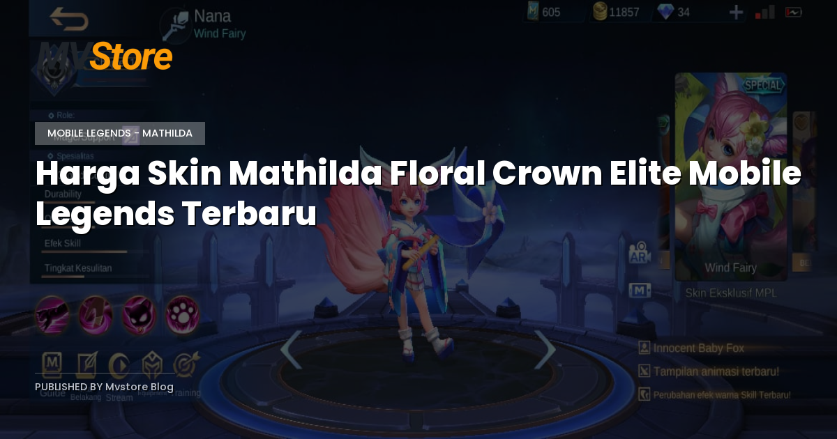 Harga Skin Mathilda Floral Crown Elite Mobile Legends Terbaru