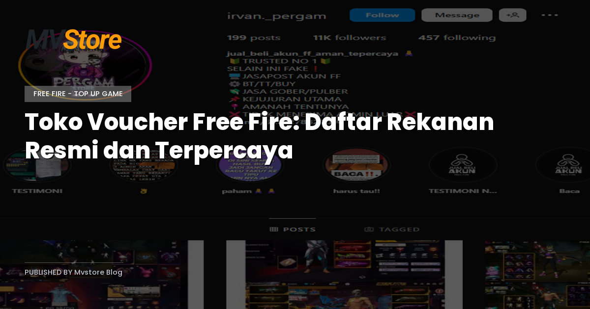 Toko Voucher Free Fire: Daftar Rekanan Resmi dan Terpercaya