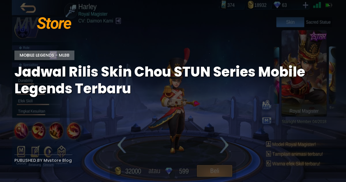 Jadwal Rilis Skin Chou STUN Series Mobile Legends Terbaru