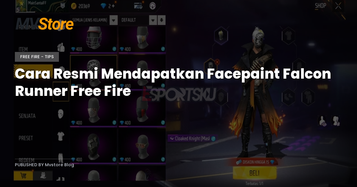 Cara Resmi Mendapatkan Facepaint Falcon Runner Free Fire