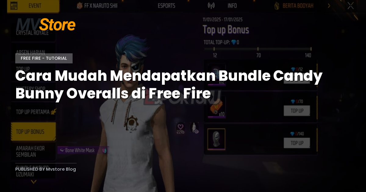 Cara Mudah Mendapatkan Bundle Candy Bunny Overalls di Free Fire