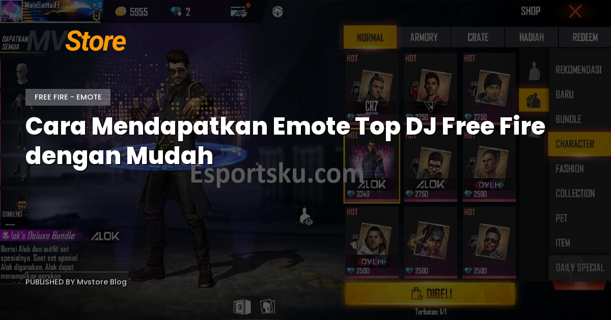 Cara Mendapatkan Emote Top DJ Free Fire dengan Mudah