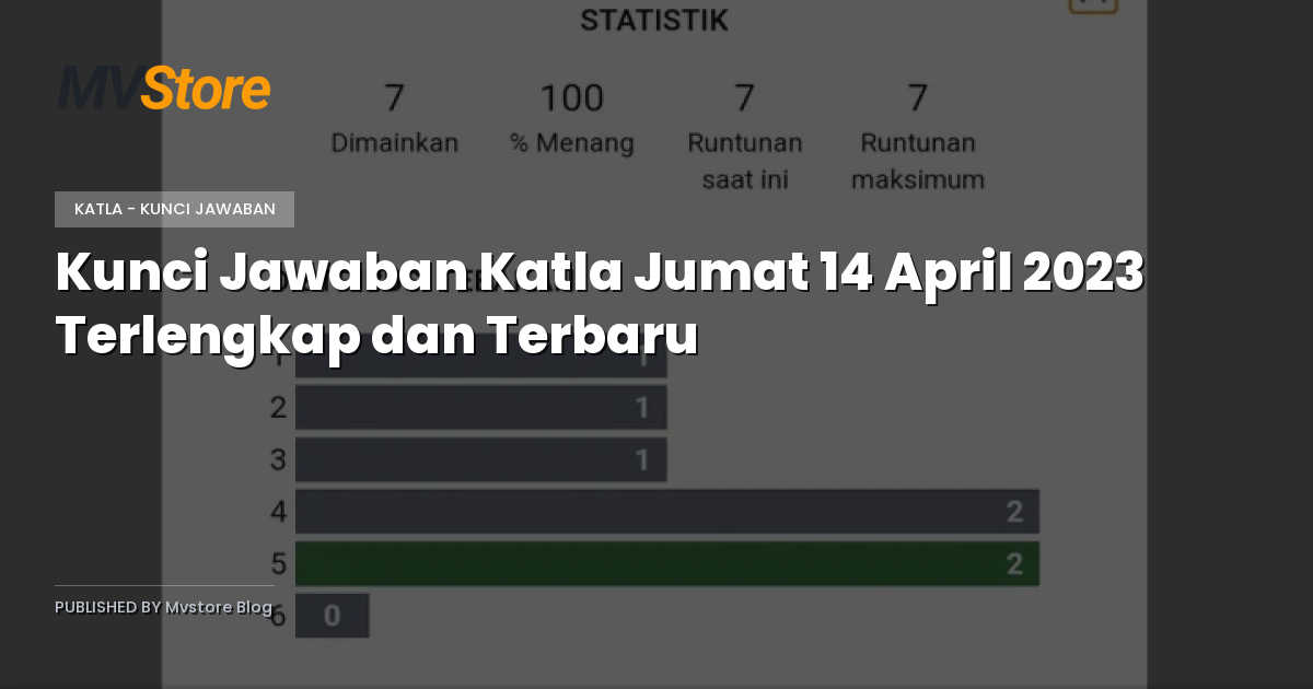 Kunci Jawaban Katla Jumat 14 April 2023 Terlengkap dan Terbaru