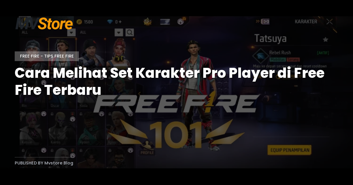 Cara Melihat Set Karakter Pro Player di Free Fire Terbaru
