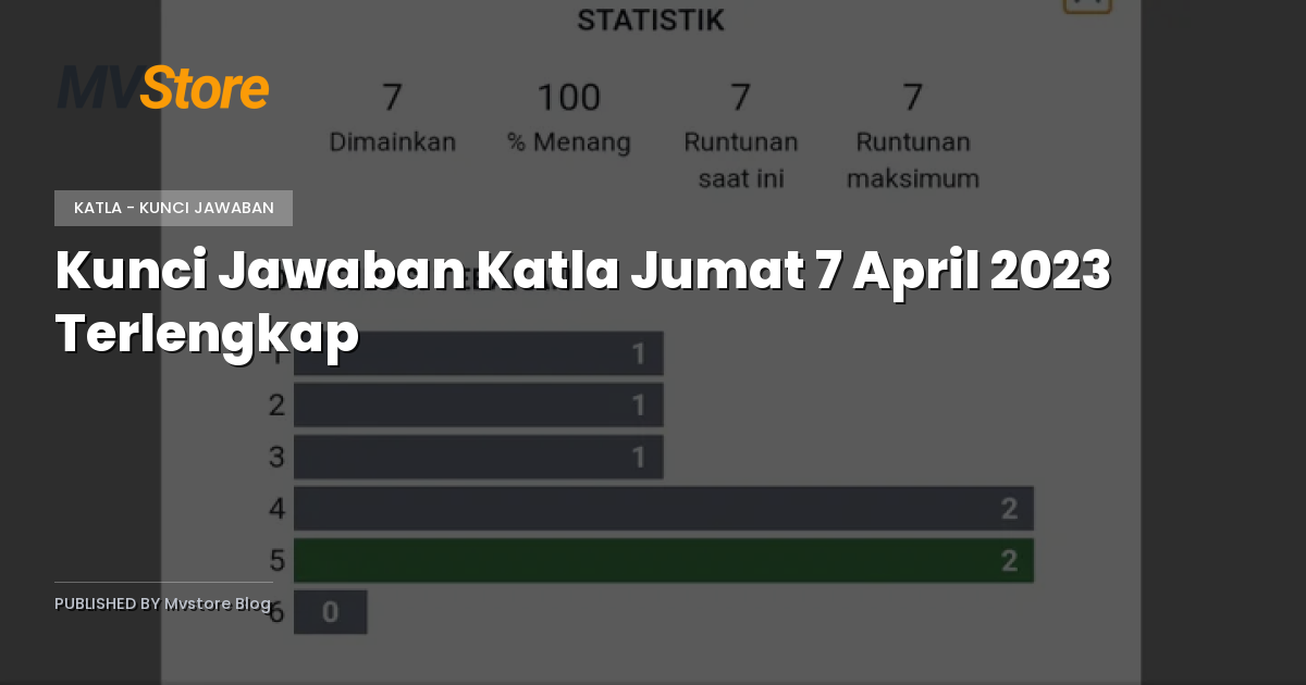 Kunci Jawaban Katla Jumat 7 April 2023 Terlengkap