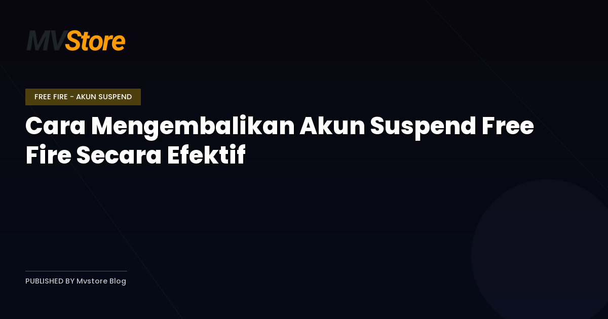 Cara Mengembalikan Akun Suspend Free Fire Secara Efektif