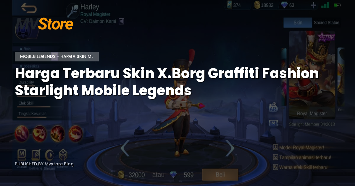 Harga Terbaru Skin X.Borg Graffiti Fashion Starlight Mobile Legends